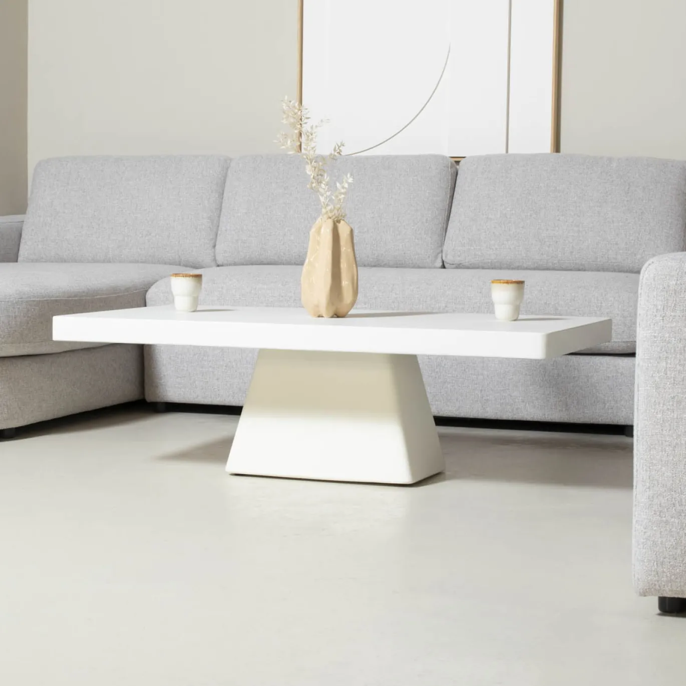 Salontafel Avia Rechthoek Wit 130cm - Giga Meubel
