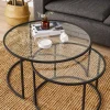 Salontafel Belarus Zwart Set van 2