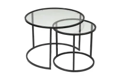 Salontafel Belarus Zwart Set van 2