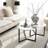 Salontafel Bellisimo Glas/Zwart Set van 2