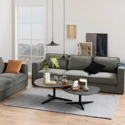 Salontafel Bergan Keramiek Zwart Fairba 100cm - Giga Living
