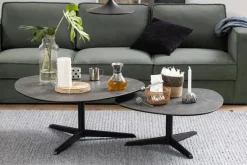 Salontafel Bergan Keramiek Zwart Fairba 100cm - Giga Living