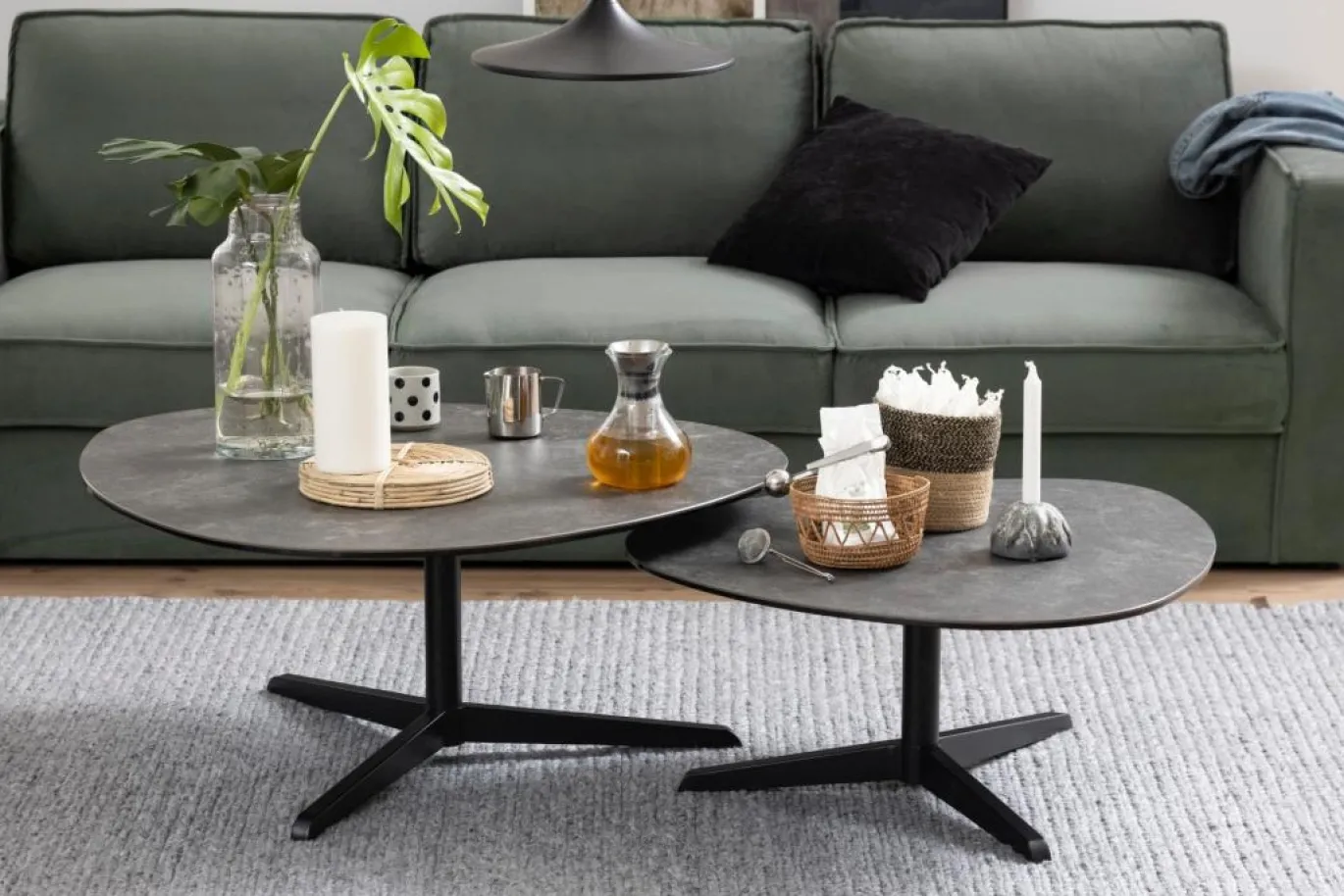 Salontafel Bergan Keramiek Zwart Fairba 100cm - Giga Living