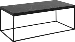 Salontafel Brennero Rechthoek Zwart Marmerlook 110cm - Giga Living