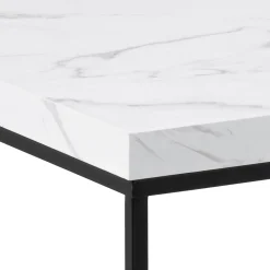 Salontafel Brennero Rechthoek Wit Marmerlook 110cm - Giga Living