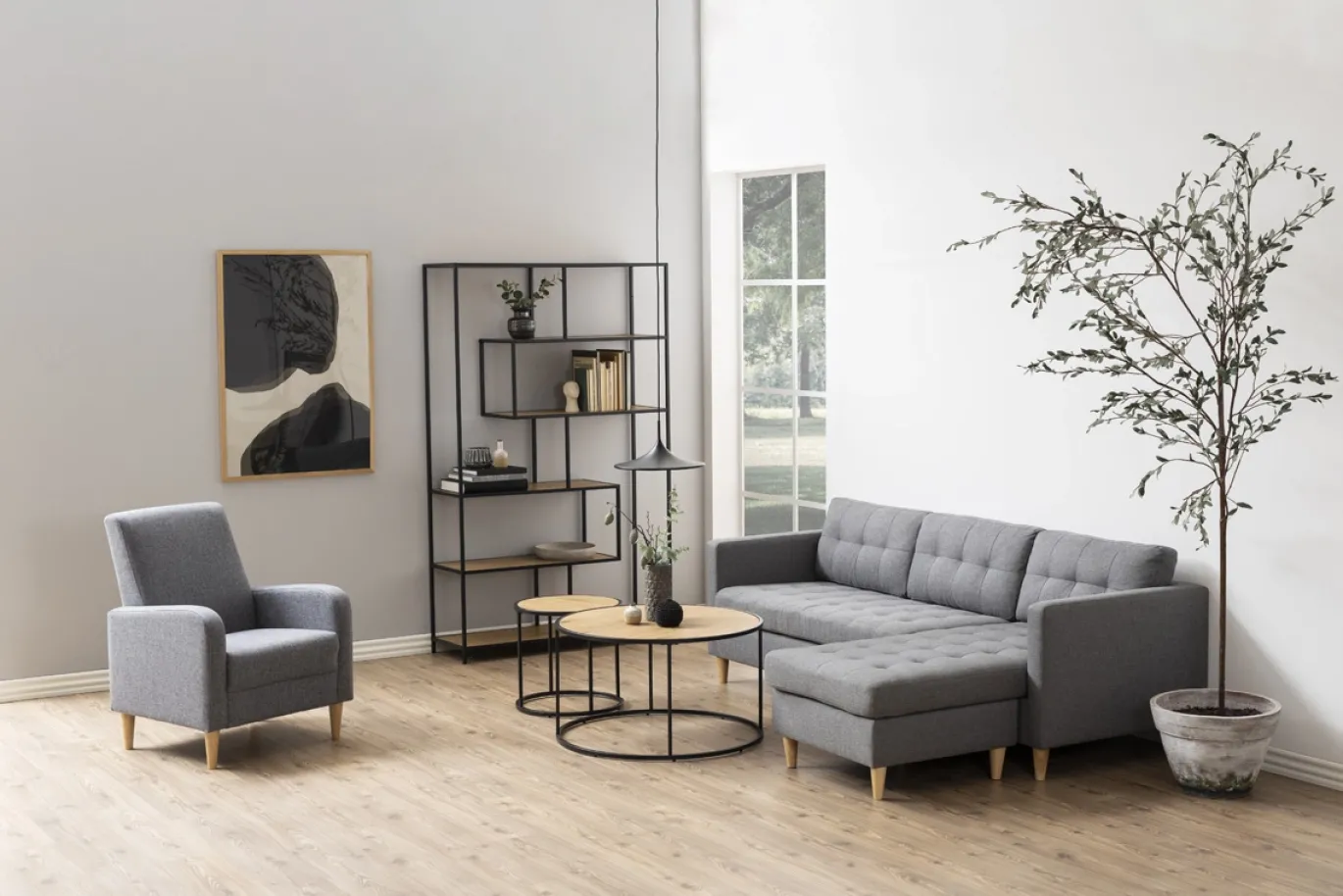 Salontafel Bronx Rond MDF Naturel Ø80cm - Giga Living