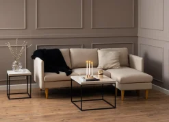 Salontafel Calen Travertin Beige 40x40cm - Giga Living