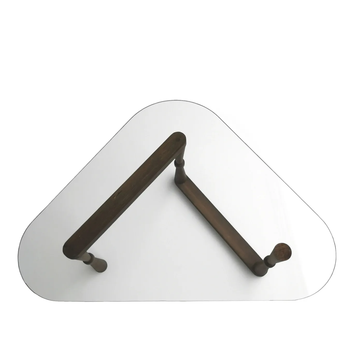Salontafel Cam Cone Glas/Walnoot