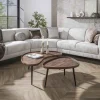 Salontafel Carve Organisch Set Van 2 Massief Acacia Bruin - Giga Meubel