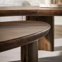 Salontafel Central Acaciahout Bruin Set van 2 - Giga Meubel