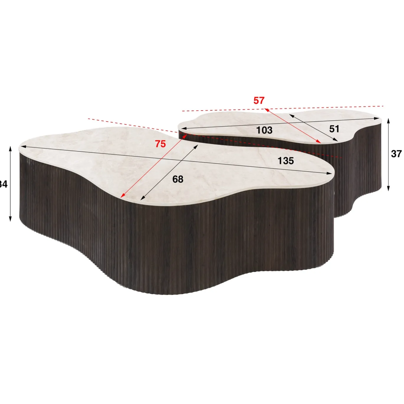 Salontafel Ceramo Grande Set Van 2 3d Keramiek Taj Mahal - Giga Meubel