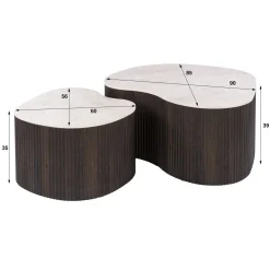 Salontafel Ceramo Medio Set Van 2 3d Keramiek Taj Mahal - Giga Meubel