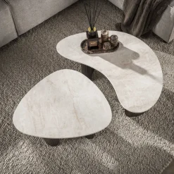 Salontafel Ceramo Organisch Set Van 2 3d Keramiek Taj Mahal - Giga Meubel