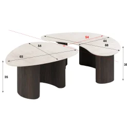 Salontafel Ceramo Organisch Set Van 2 3d Keramiek Taj Mahal - Giga Meubel