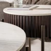 Salontafel Ceramo Rond Keramiek Taj Mahal Set Van 2 - Giga Meubel