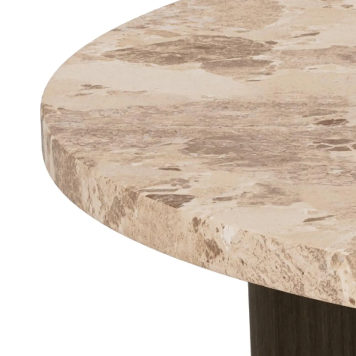 Salontafel Cira Marmer Bruin Ø80cm - Giga Living