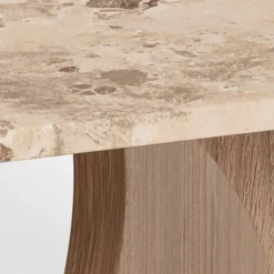 Salontafel Cira Marmer Bruin 80cm - Giga Living