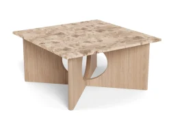 Salontafel Cira Marmer Bruin 80cm - Giga Living