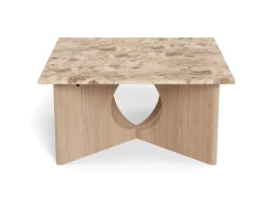 Salontafel Cira Marmer Bruin 80cm - Giga Living