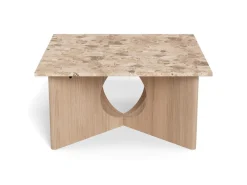 Salontafel Cira Marmer Bruin 80cm - Giga Living
