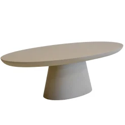 Salontafel Cleo Ovaal Beige 130cm - Giga Meubel