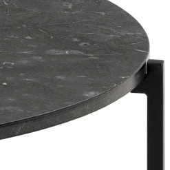 Salontafel Colton Rond Zwart Ø70cm - Giga Living