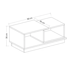 Salontafel Consept Antraciet/Bruin