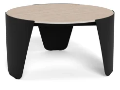 Salontafel Cora Keramiek Beige Ø80cm - Giga Living