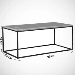 Salontafel Cosco Royal Marmerlook Zwart