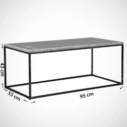 Salontafel Cosco Wit Marmerlook 95cm