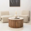 Salontafel Davi Marmer Naturel Rond 70cm - Giga Meubel