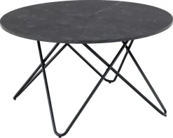 Salontafel Denham Zwart Ø80cm - Giga Living