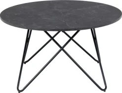 Salontafel Denham Zwart Ø80cm - Giga Living