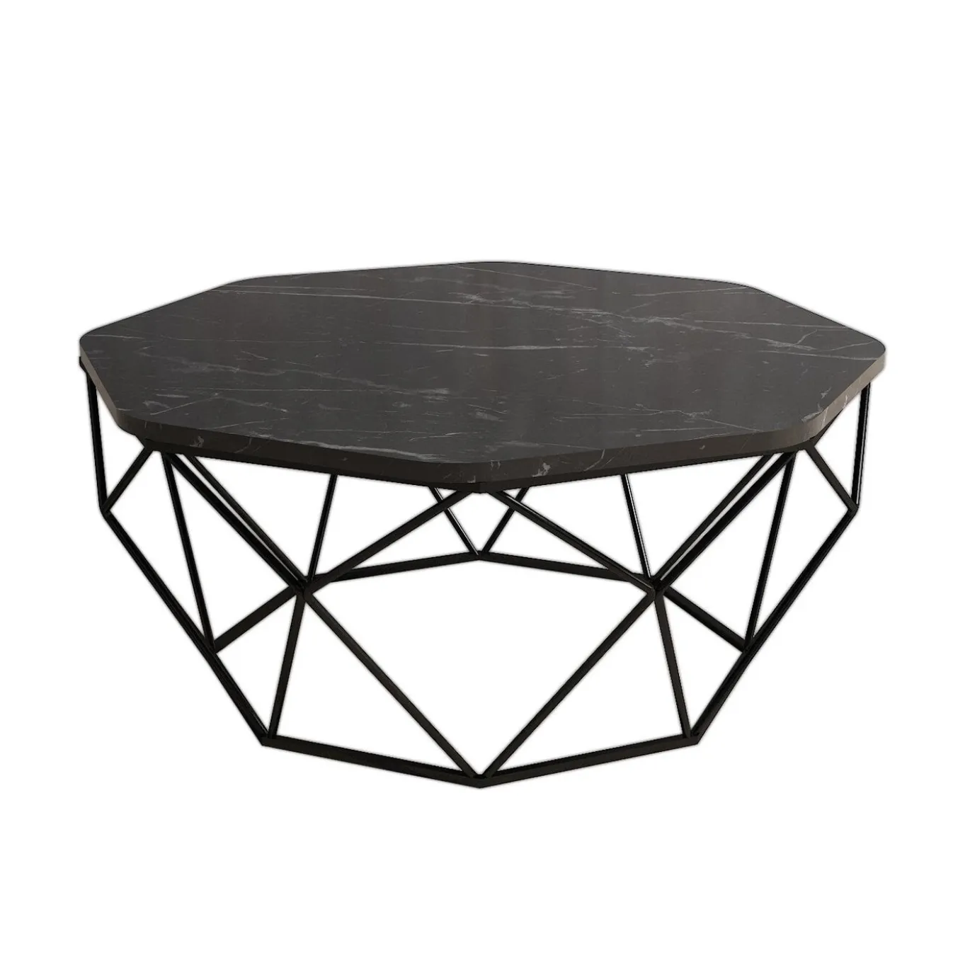 Salontafel Diamond Melamine Zwart Marmer
