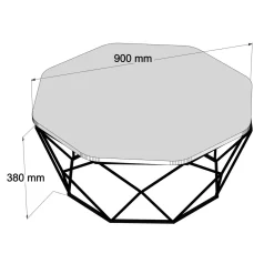 Salontafel Diamond Walnoot