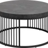 Salontafel Diego Zwart Ø65x35cm MDF - Giga Living