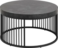 Salontafel Diego Zwart Ø65x35cm MDF - Giga Living