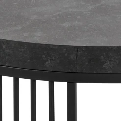 Salontafel Diego Zwart Ø65x35cm MDF - Giga Living