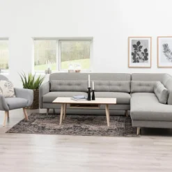 Salontafel Dysta Eikenfineer Wit 115cm - Giga Living