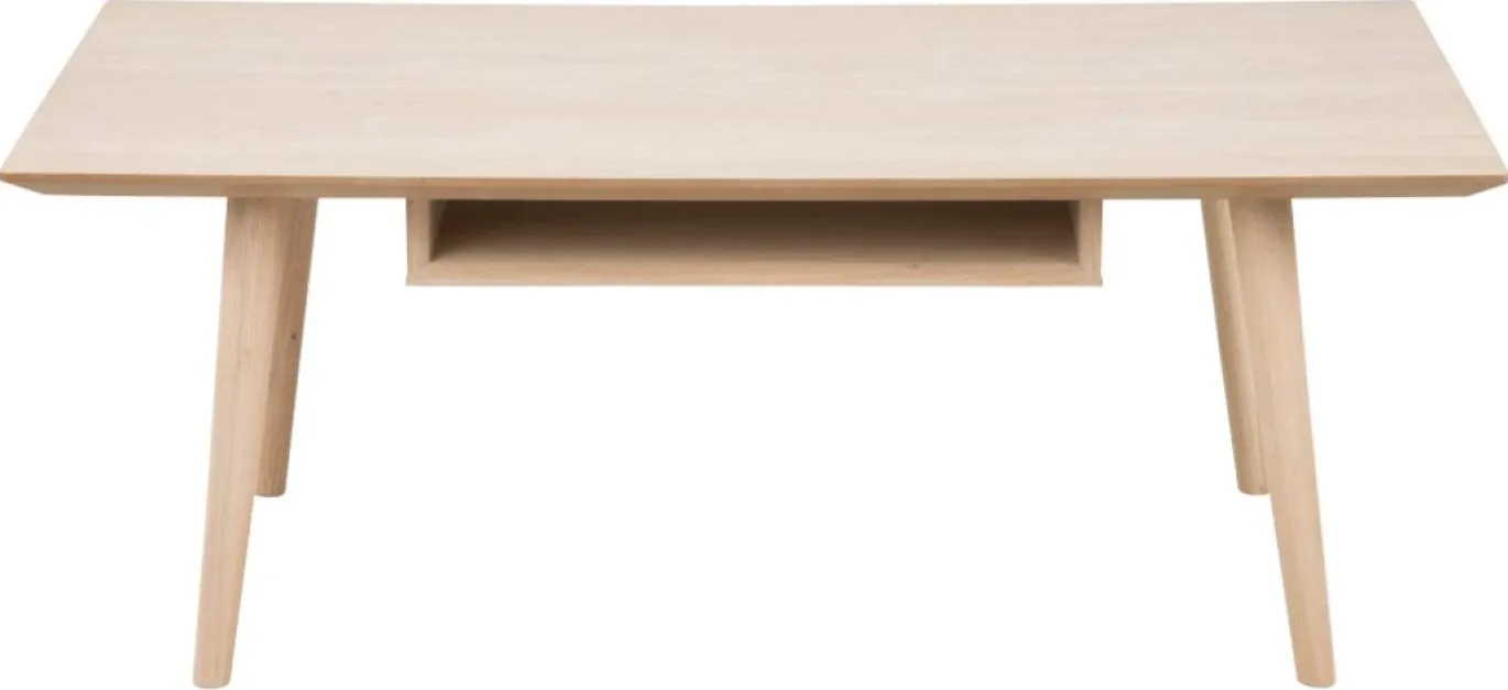 Salontafel Dysta Eikenfineer Wit 115cm - Giga Living