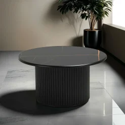 Salontafel Easy Zwart Ø80cm - Giga Meubel