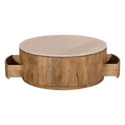 Salontafel Elan met Lades Marmer Naturel - Giga Meubel