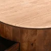 Salontafel Elan met Lades Travertin Walnoot - Giga Meubel