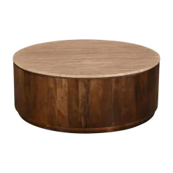 Salontafel Elan Travertin Walnoot - Giga Meubel