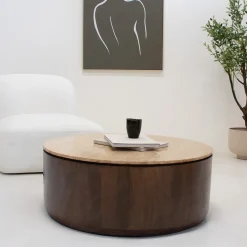 Salontafel Elan Travertin Walnoot - Giga Meubel