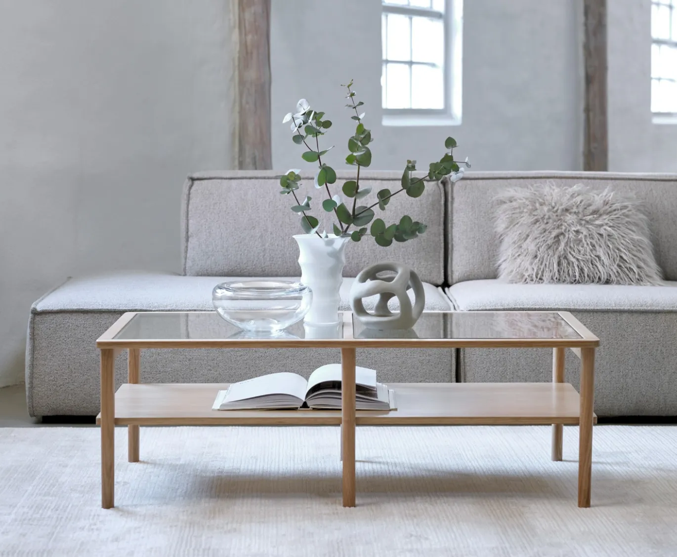 Salontafel Elba Salontafel Naturel Eiken 60x120cm - Giga Living
