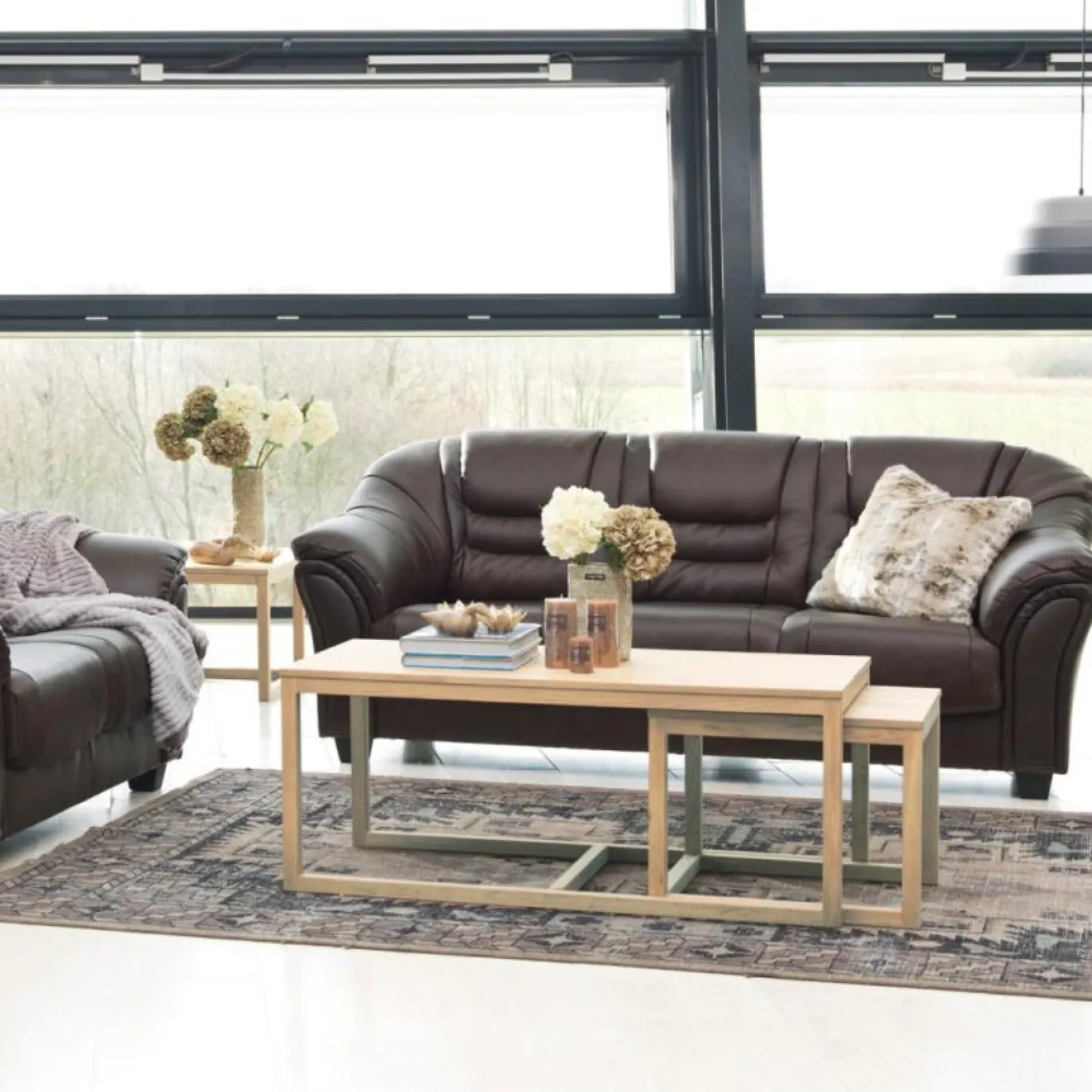 Salontafel Elvik Eikenfineer Wit 120cm - Giga Living