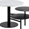 Salontafel Estelle Rond Marmer Wit Ø60cm - Giga Living