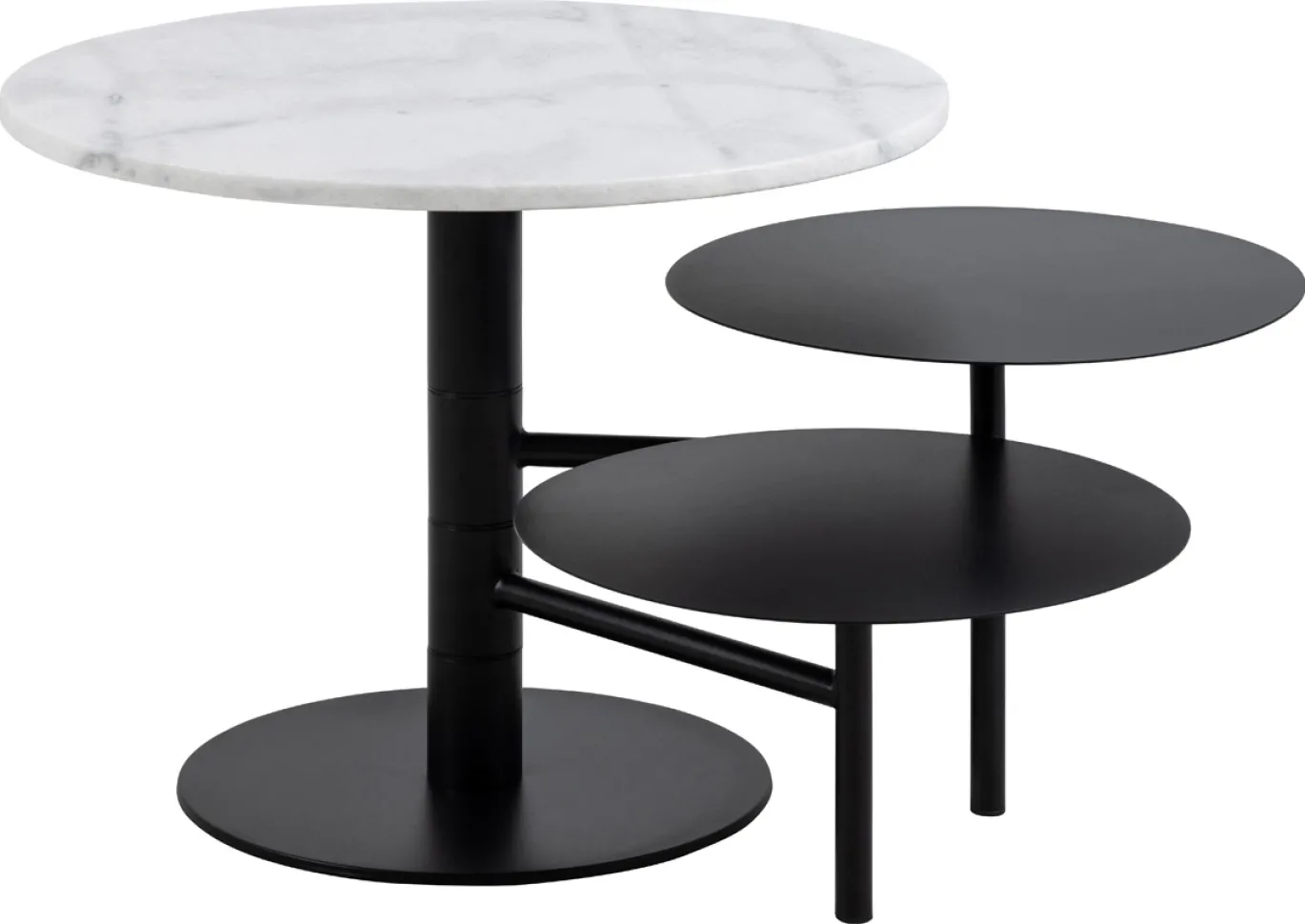 Salontafel Estelle Rond Marmer Wit Ø60cm - Giga Living