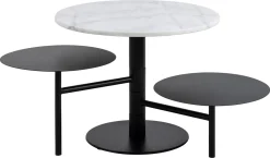 Salontafel Estelle Rond Marmer Wit Ø60cm - Giga Living